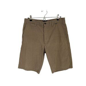 HURLEY Shorts Beige Pinstripes 4 Pockets Size 32